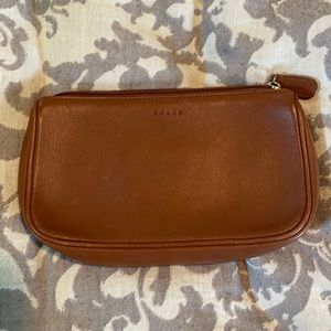 Coach small pouch wallet brown